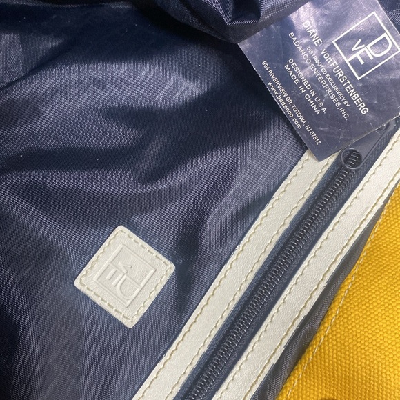 Diane Von Furstenberg Yellow Canvas Tote Bag - Picture 17 of 17